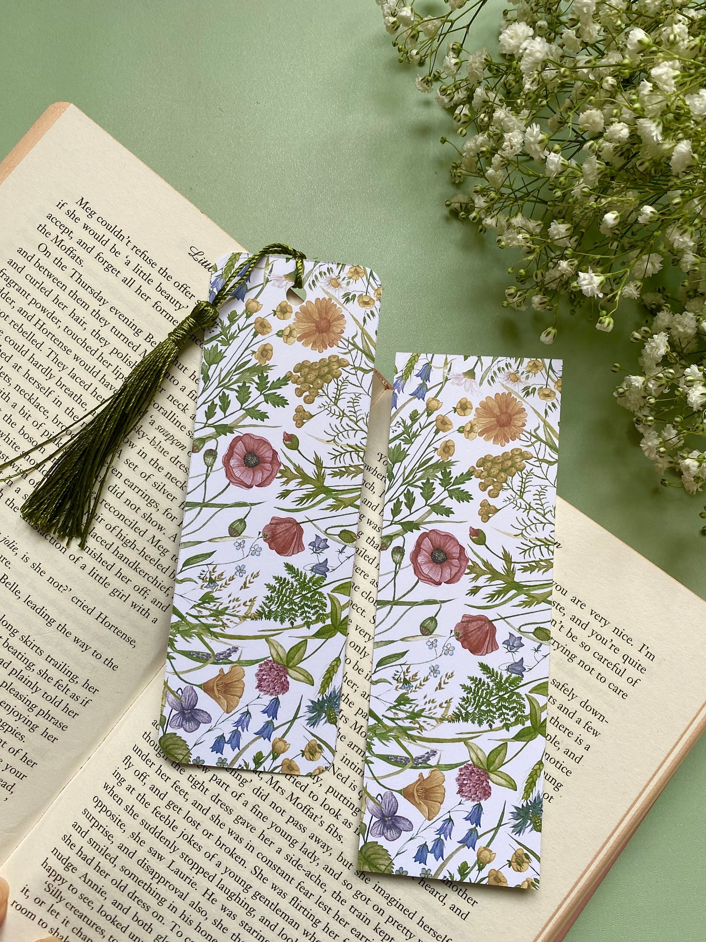 Botanical Wildflowers Watercolour Bookmark