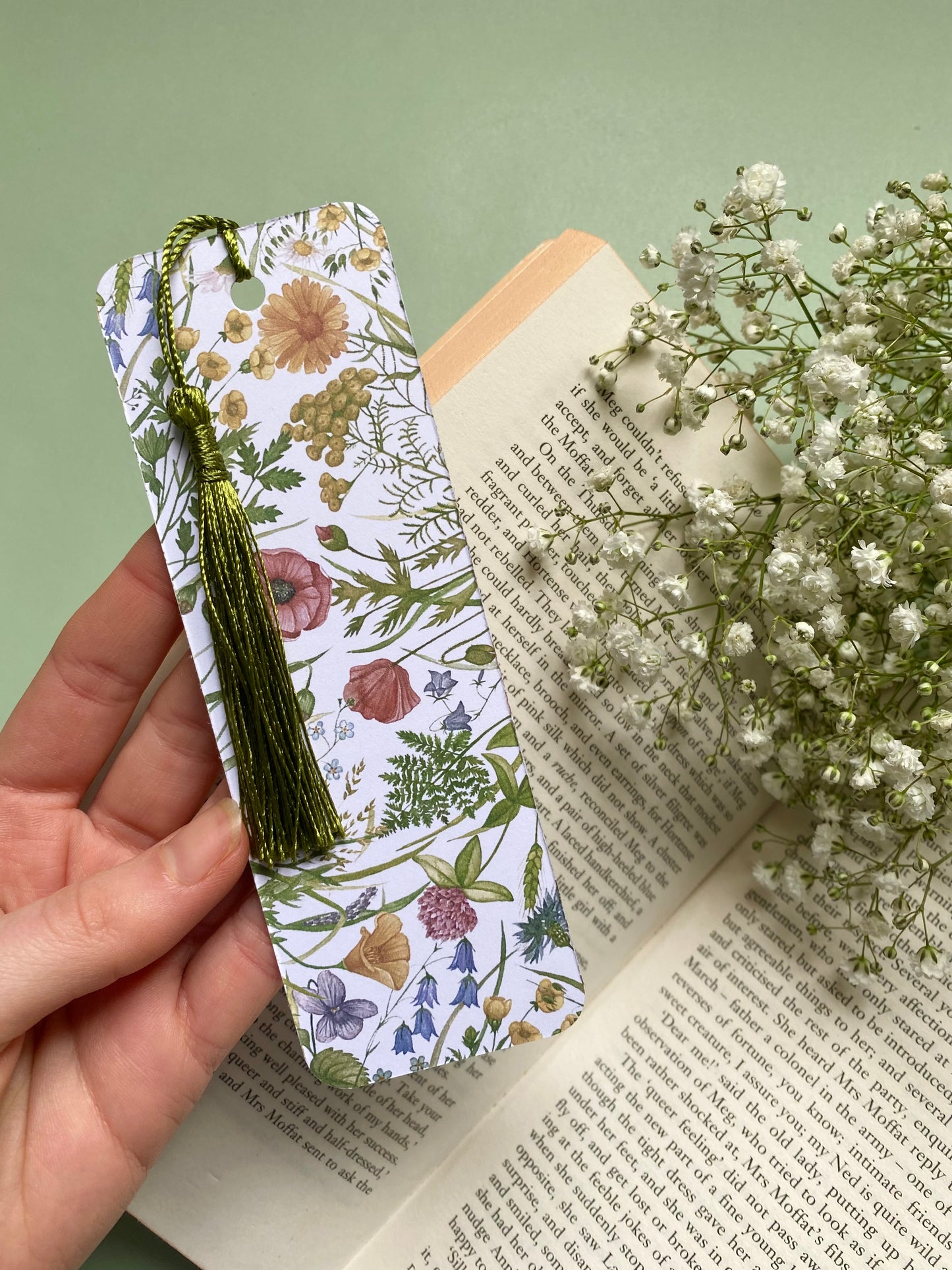 Botanical Wildflowers Watercolour Bookmark