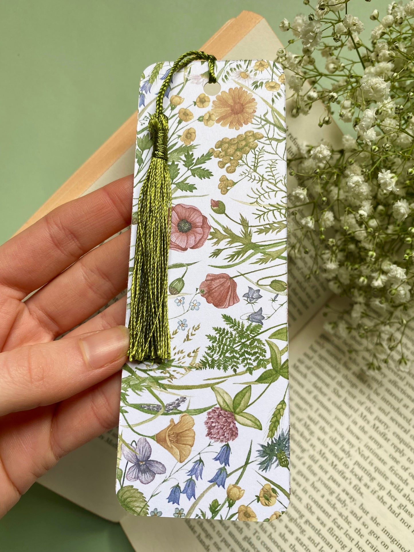 Botanical Wildflowers Watercolour Bookmark