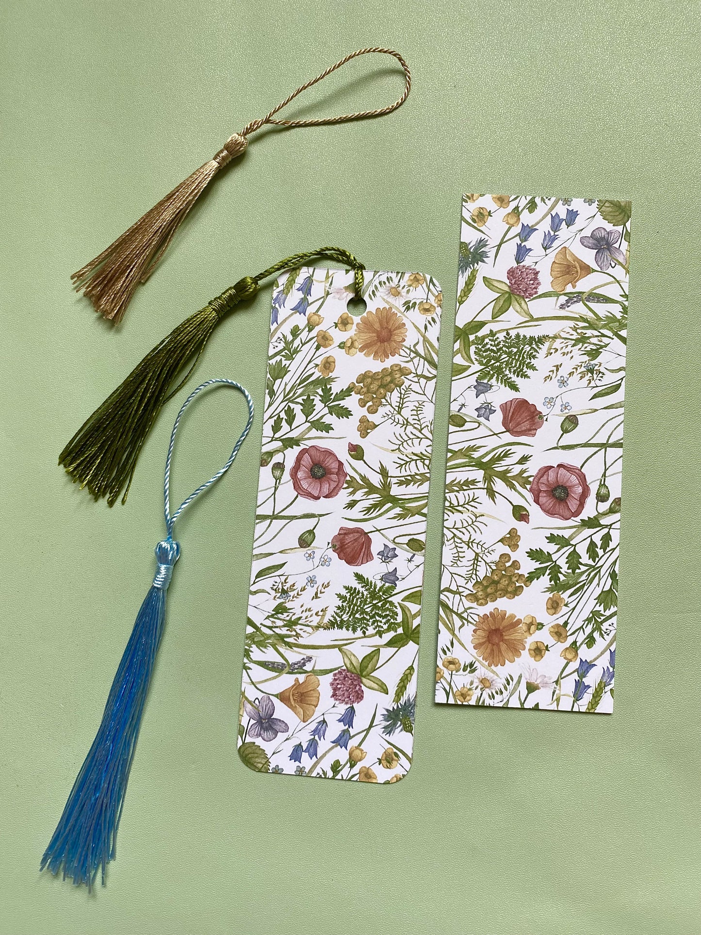 Botanical Wildflowers Watercolour Bookmark