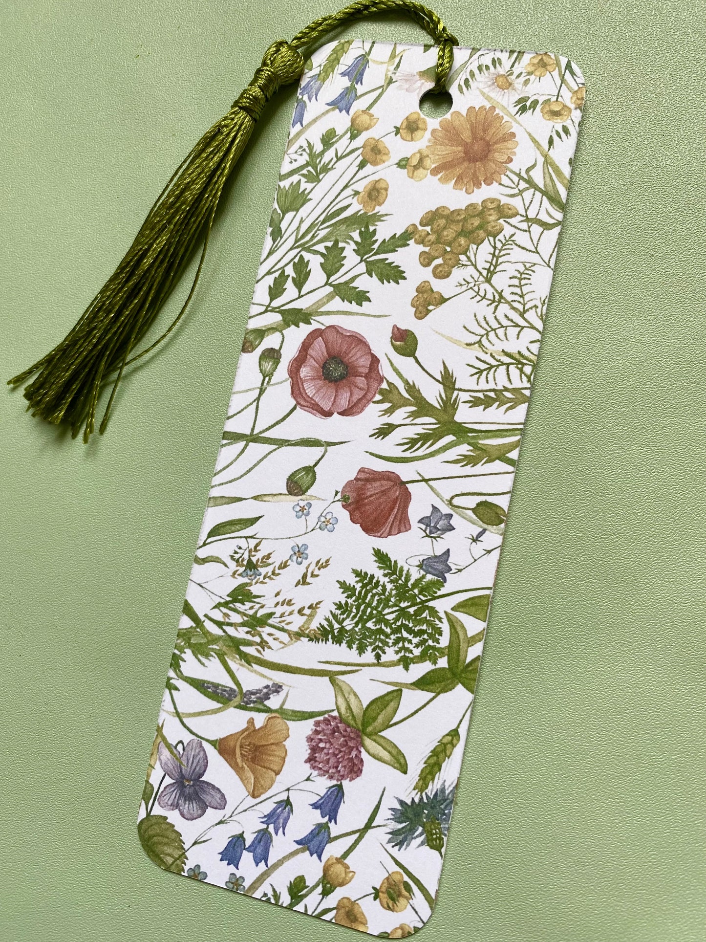 Botanical Wildflowers Watercolour Bookmark