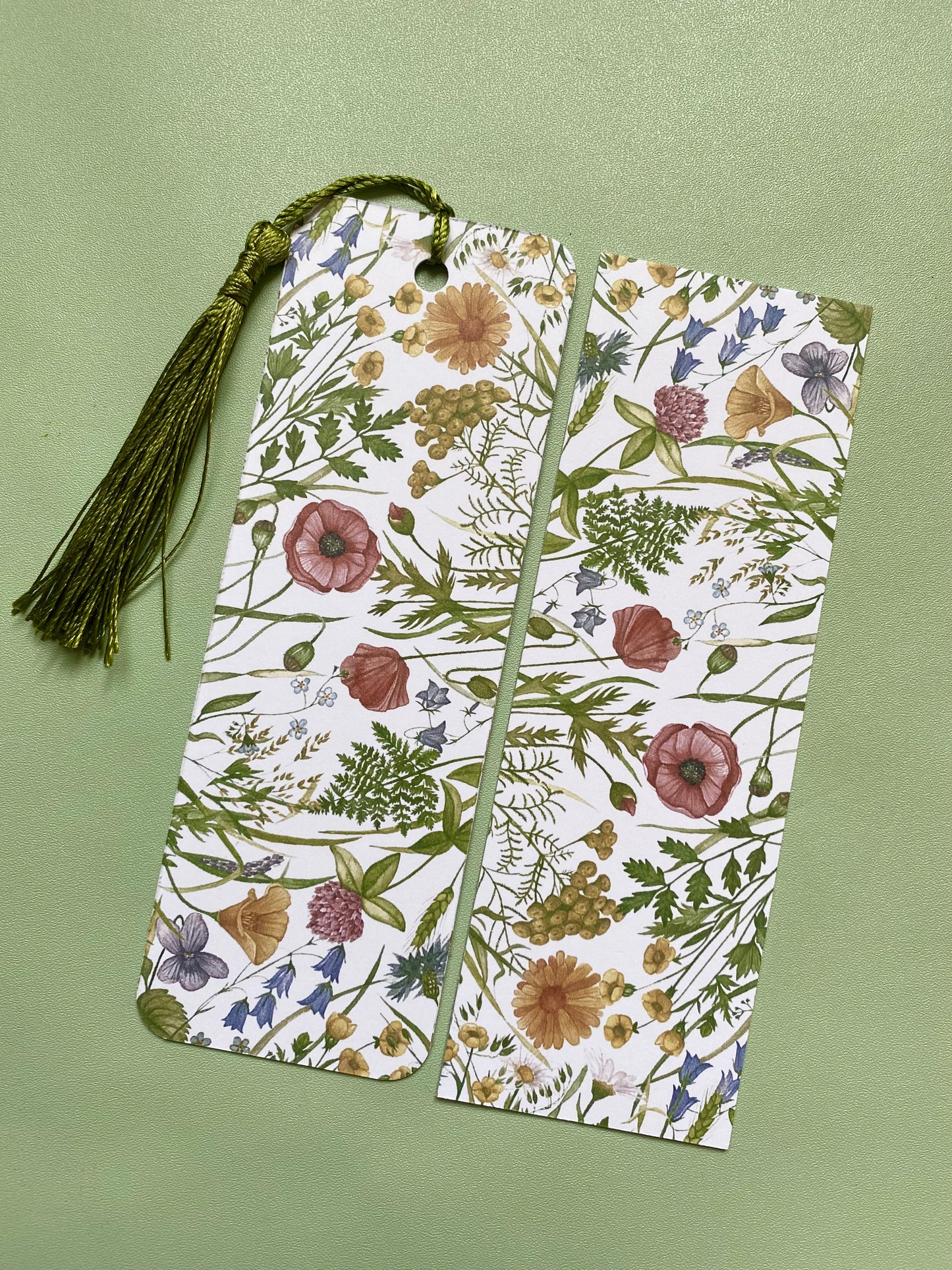 Botanical Wildflowers Watercolour Bookmark