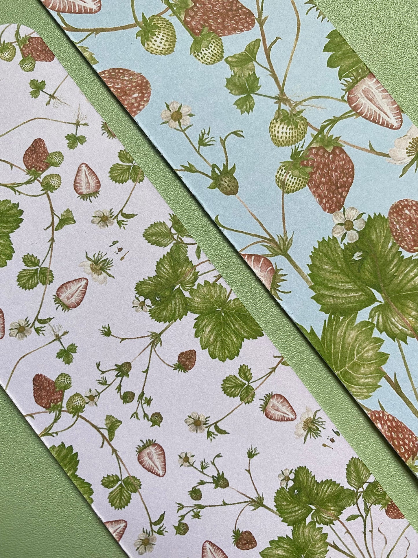 Botanical Strawberry Watercolour Bookmark