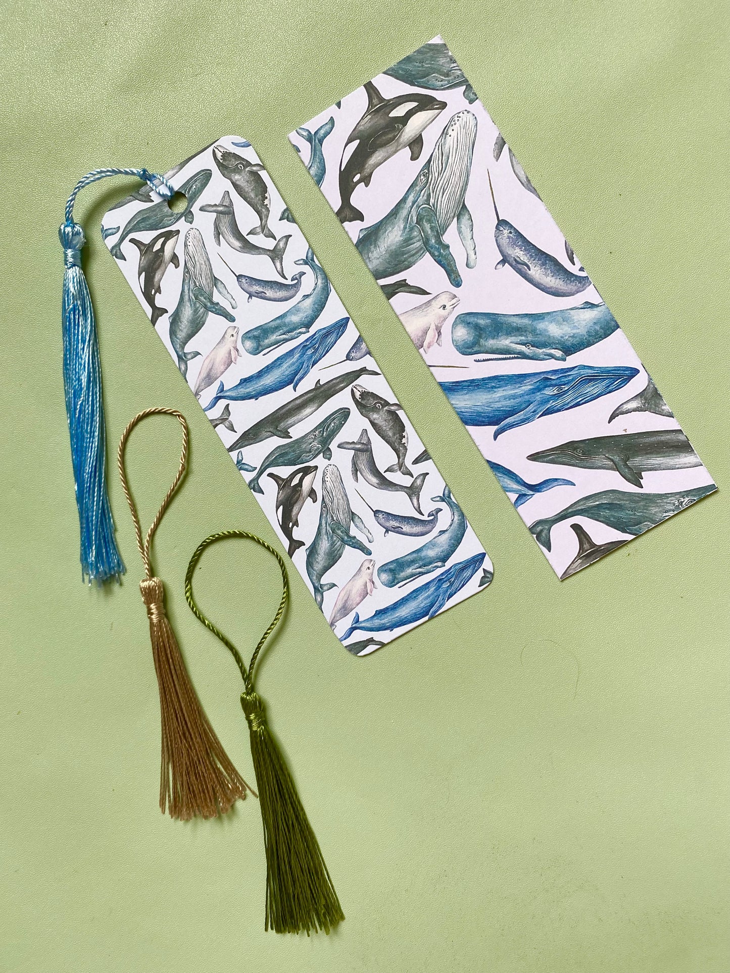Whales Watercolour Bookmark