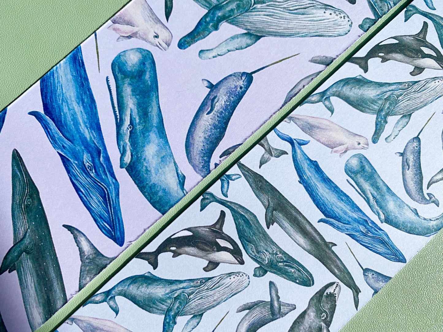 Whales Watercolour Bookmark