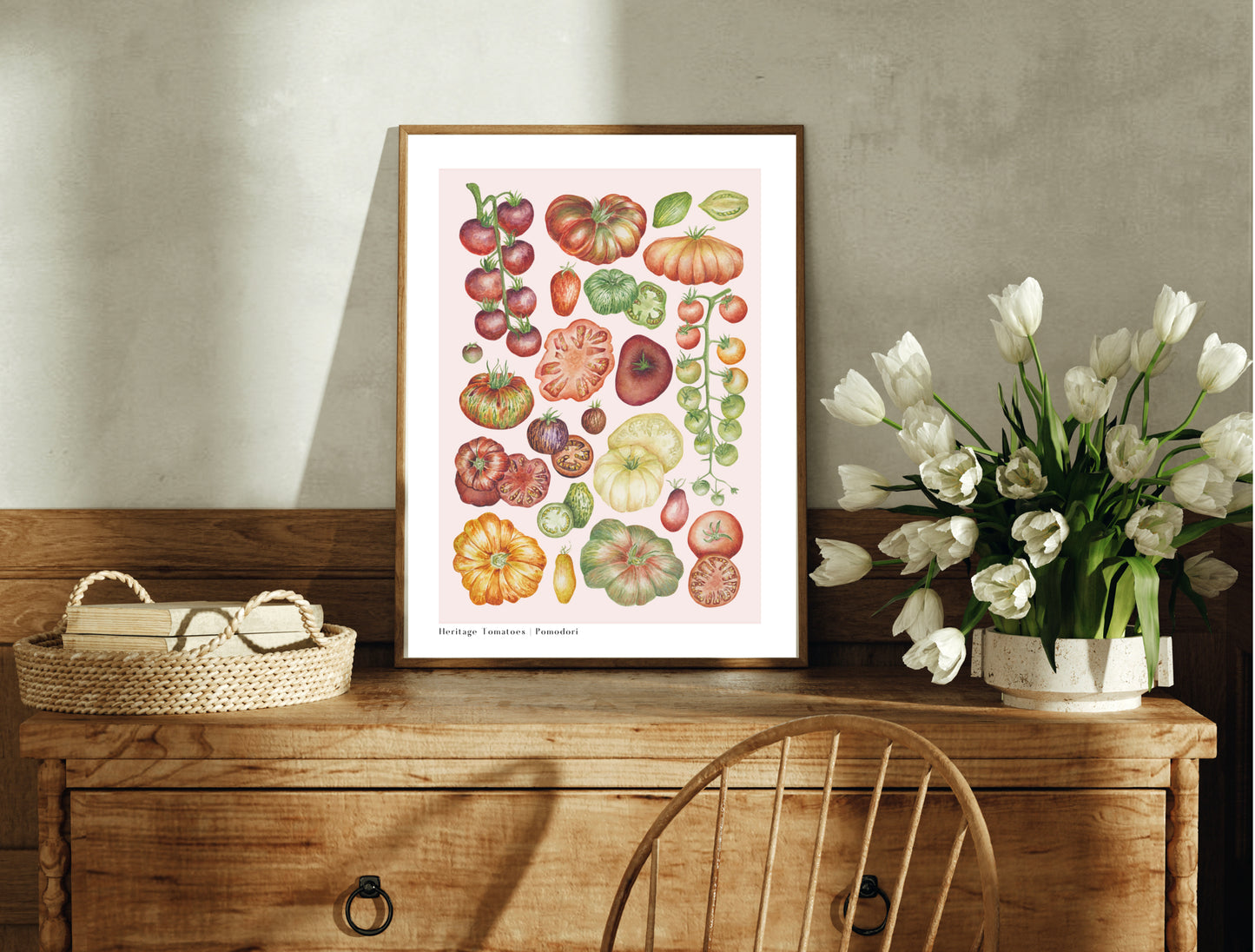 Botanical Heritage Tomatoes Watercolour Art Print