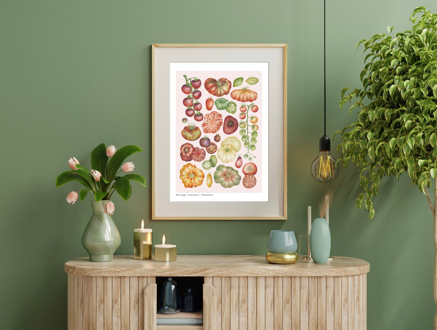 Botanical Heritage Tomatoes Watercolour Art Print