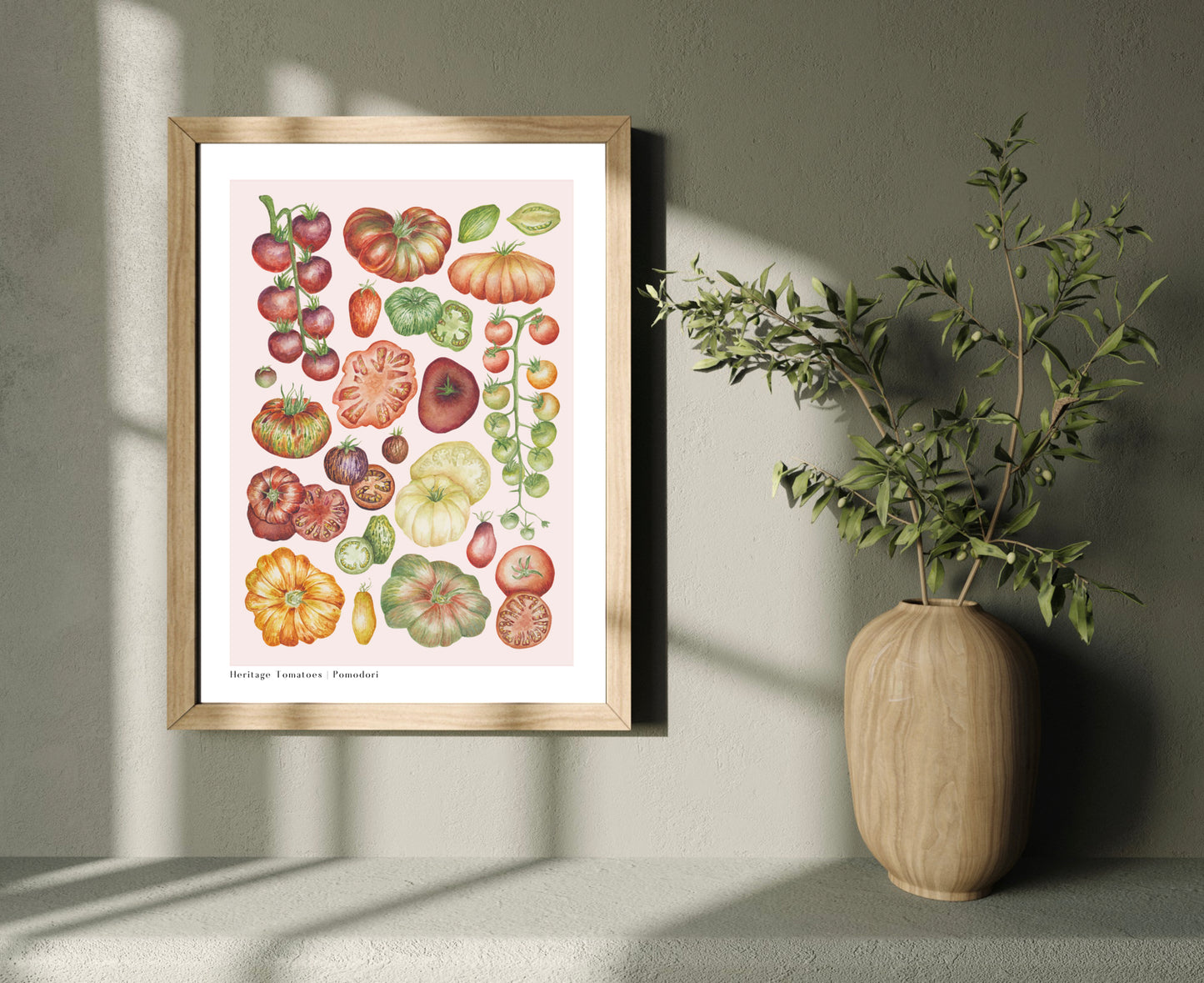 Botanical Heritage Tomatoes Watercolour Art Print