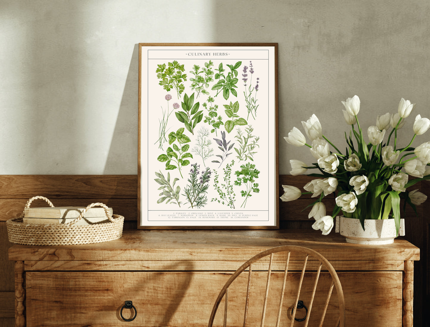 Botanical Culinary Herbs Watercolour Art Print