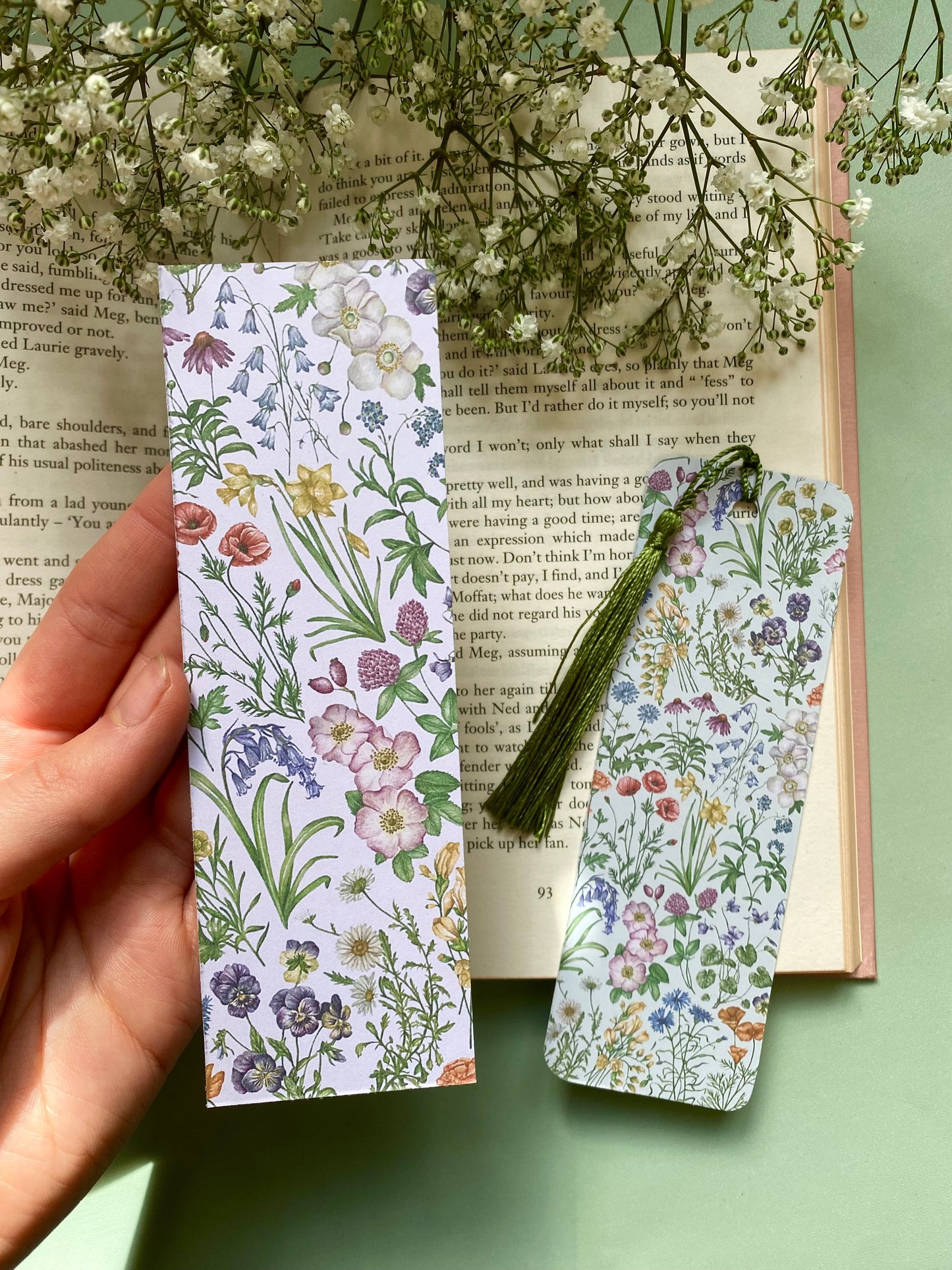 Botanical Wildflower Watercolour Bookmark