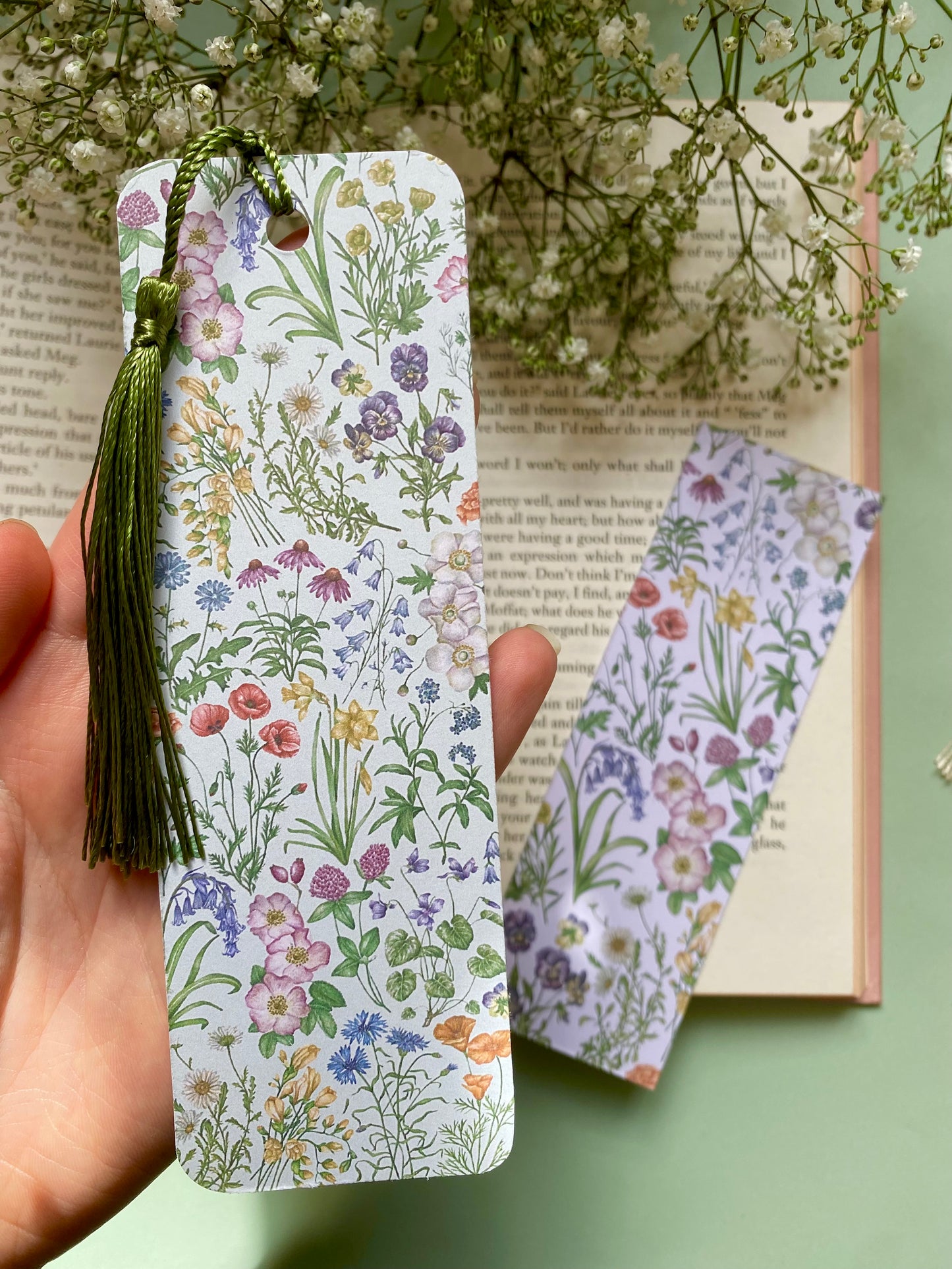 Botanical Wildflower Watercolour Bookmark