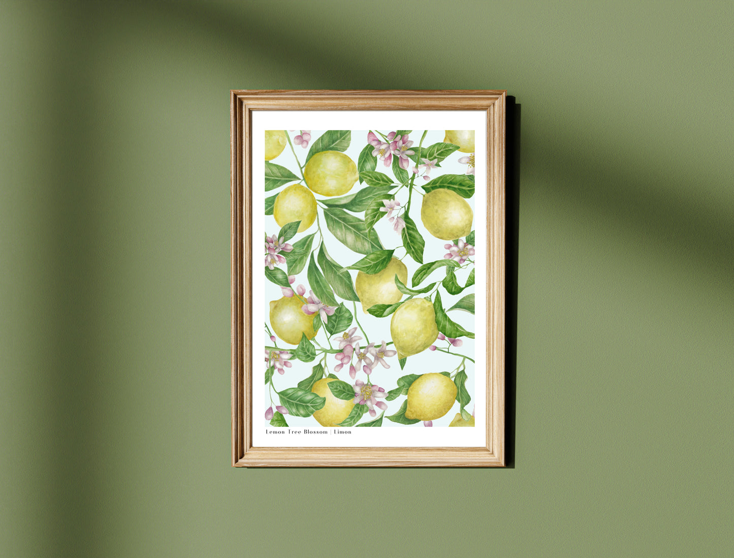 Botanical Lemon Tree Blossom Watercolour Wall Art Print