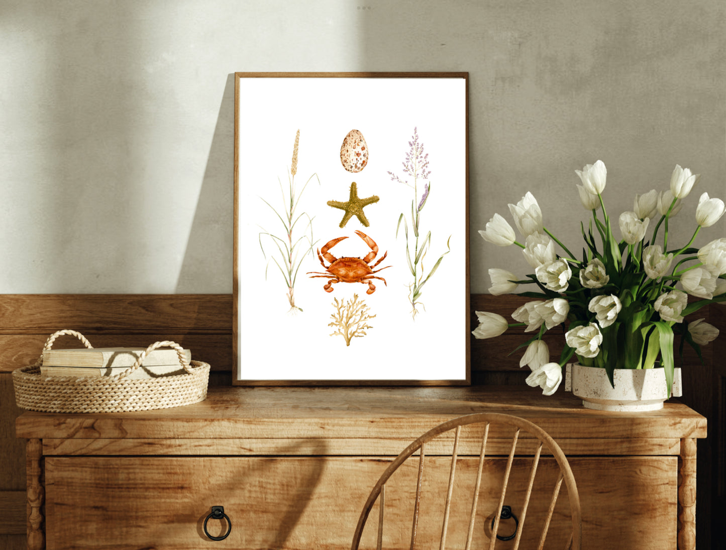 Coastal Aesthetic Watercolour Wall Art Print
