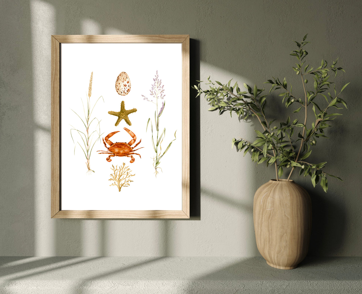 Coastal Aesthetic Watercolour Wall Art Print