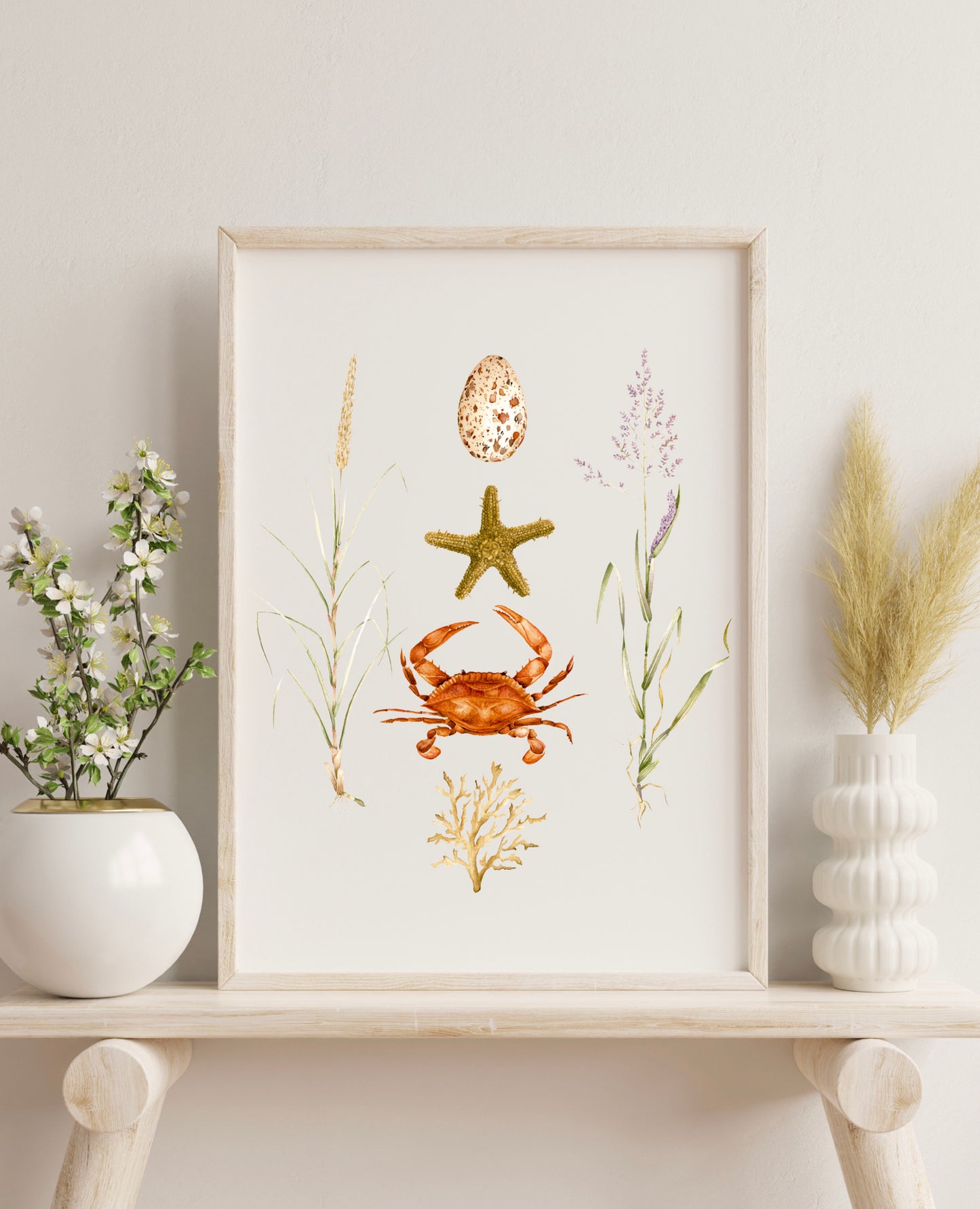 Coastal Aesthetic Watercolour Wall Art Print