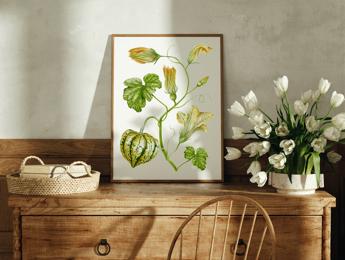 Botanical Carnival Squash Watercolour Wall Art Print