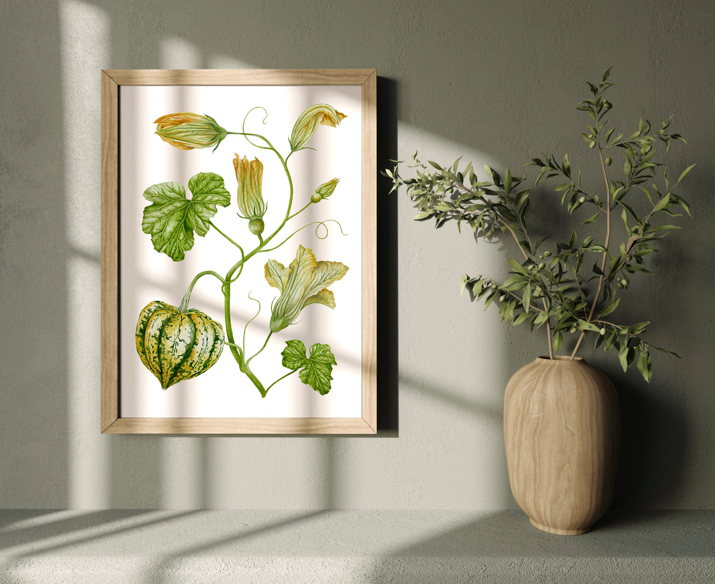 Botanical Carnival Squash Watercolour Wall Art Print
