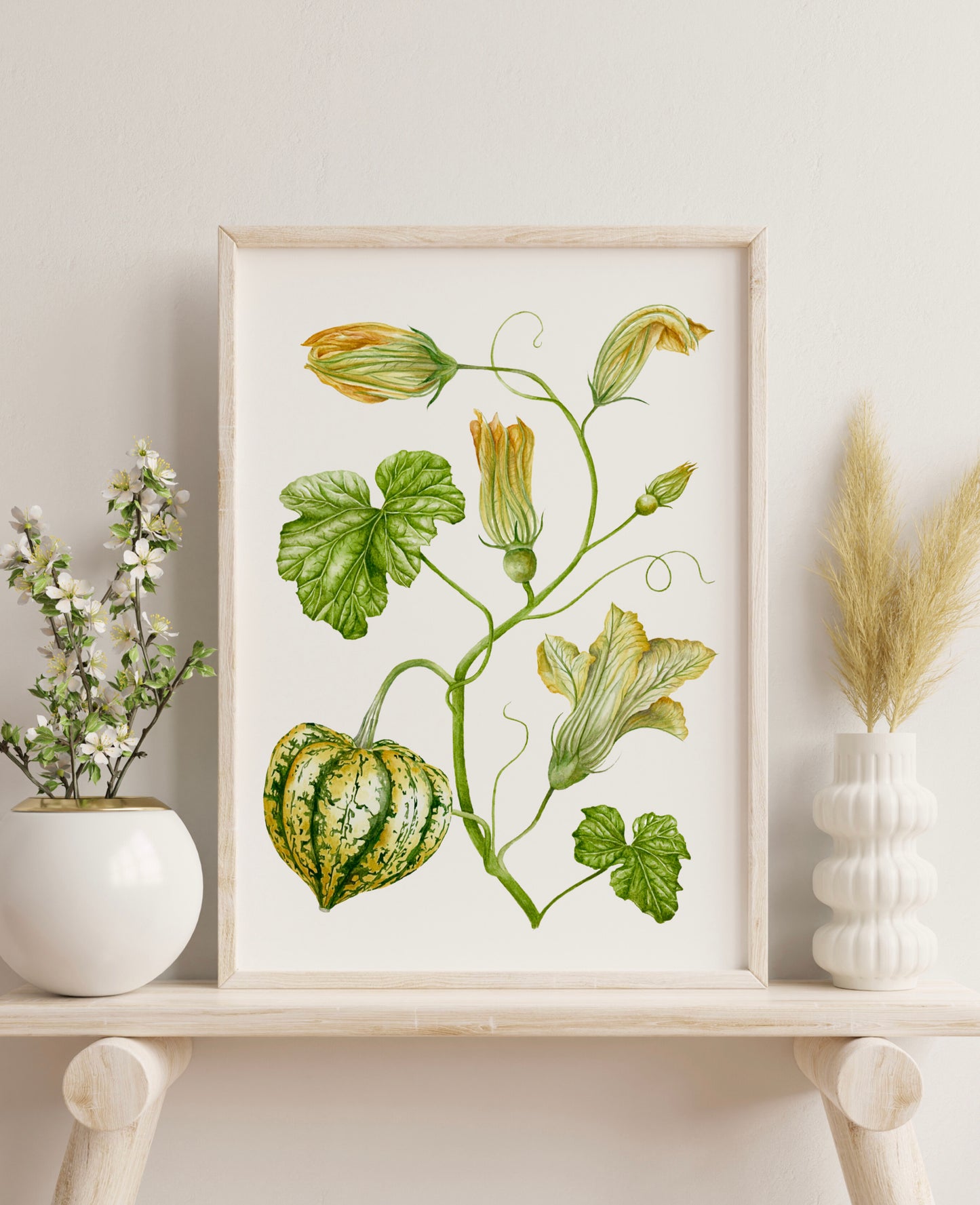 Botanical Carnival Squash Watercolour Wall Art Print