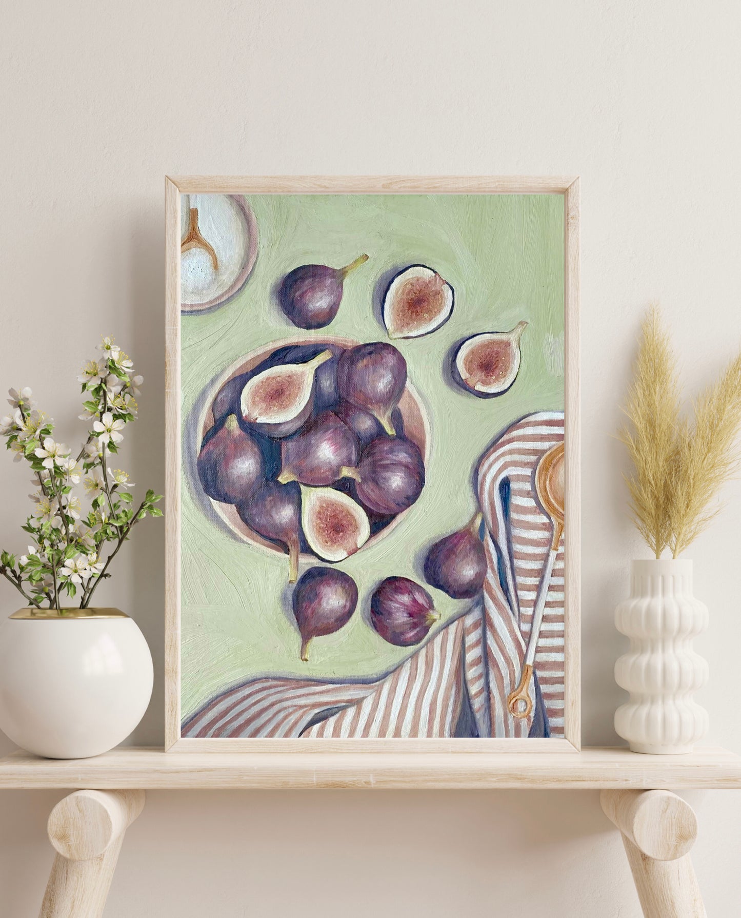 Figs Tablescape Still life Oil Painting Print