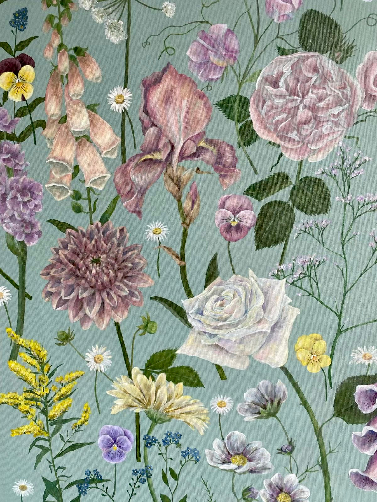 Botanical Spring Flowers Oil Painting Print