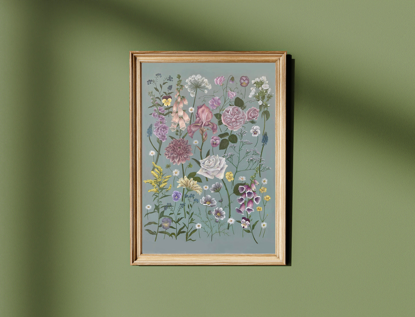 Botanical Spring Flowers Oil Painting Print