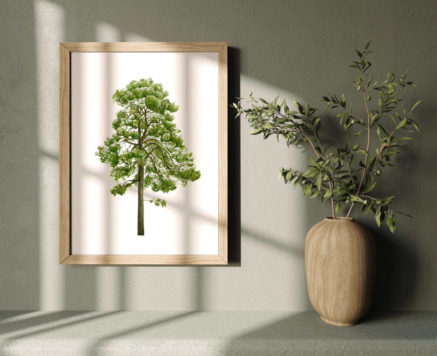 Pine Tree Botanical Watercolour Print
