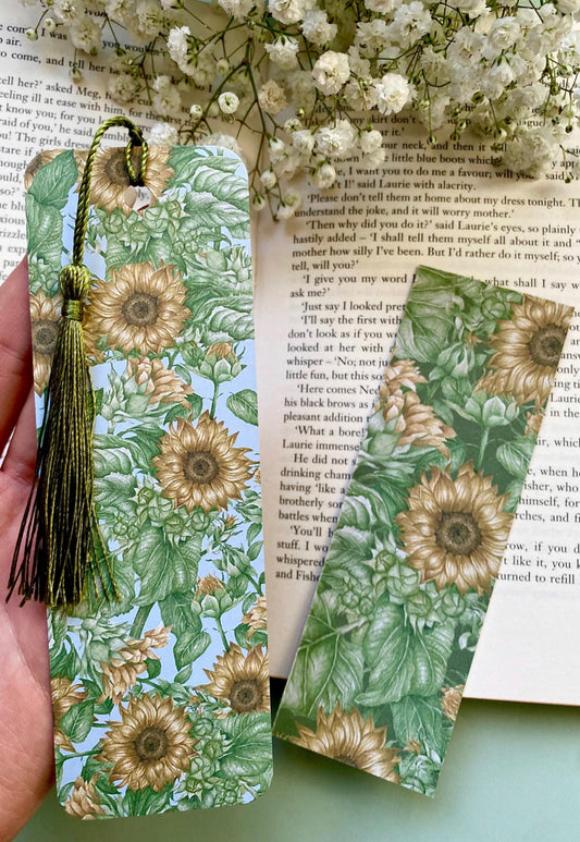 Botanical Sunflowers Watercolour Bookmark