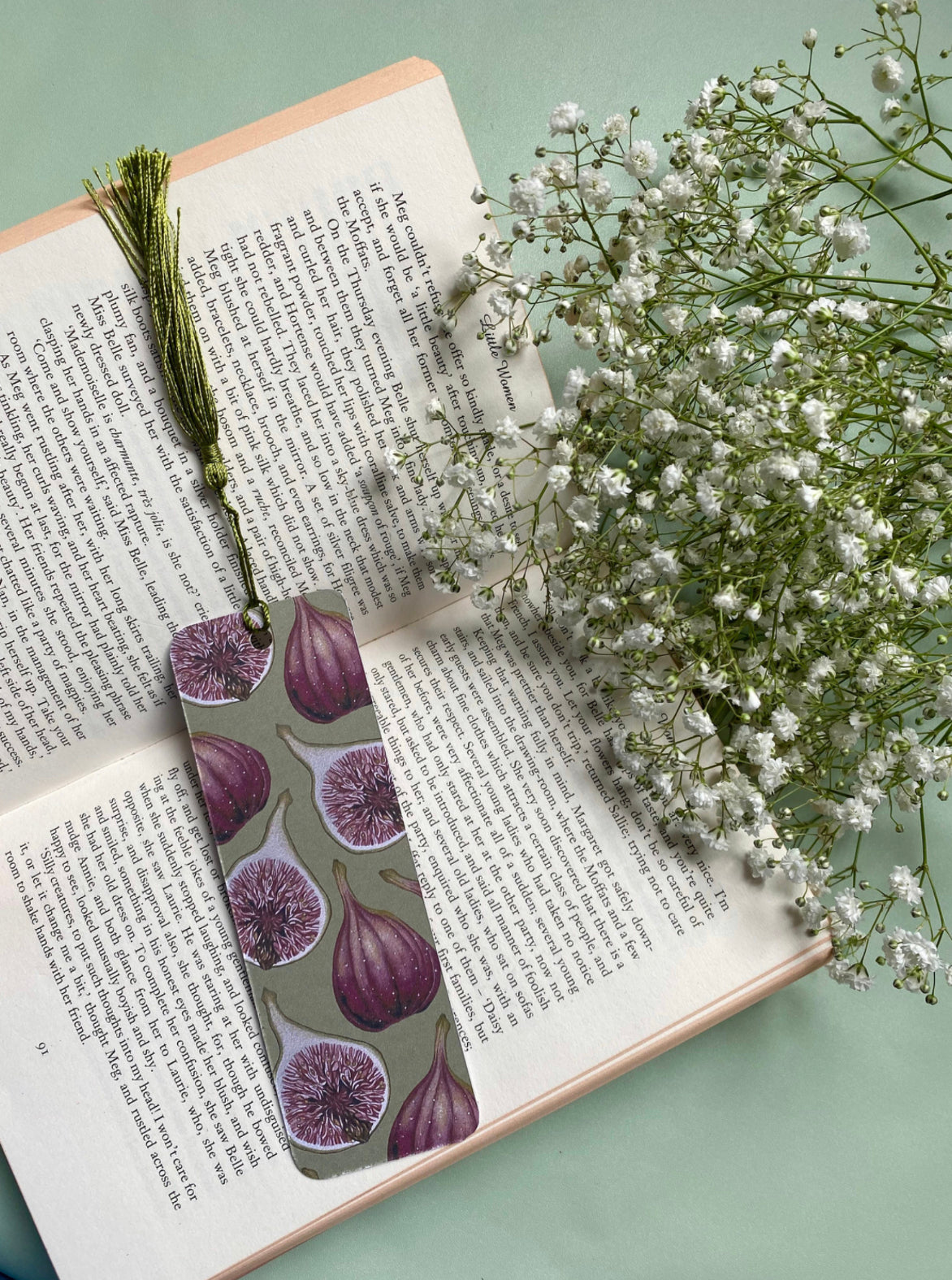 Botanical Figs Watercolour Bookmark