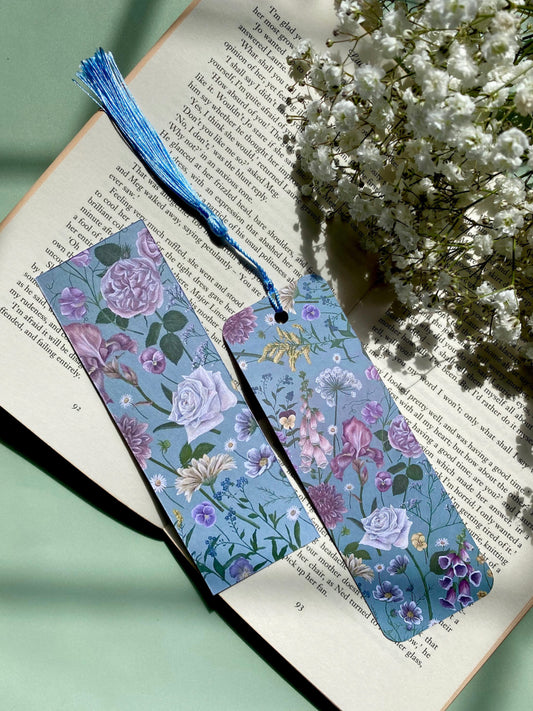 Botanical Cottage Garden Flowers Bookmark