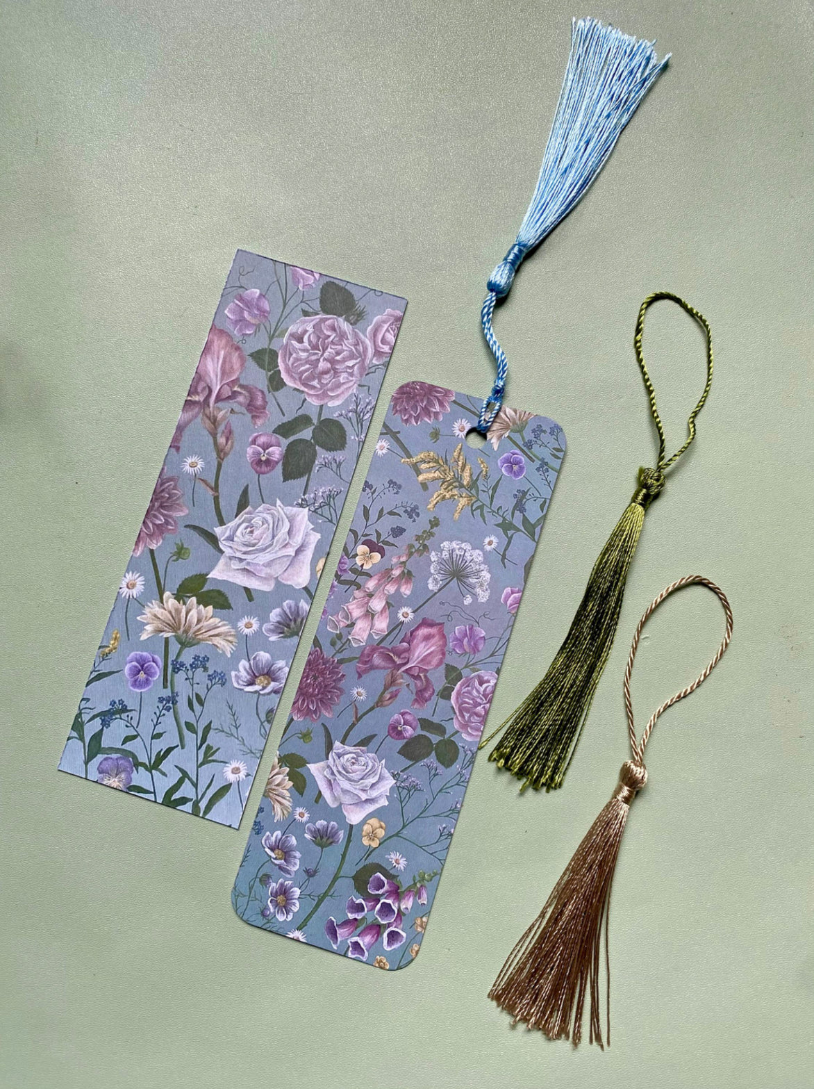 Botanical Cottage Garden Flowers Bookmark