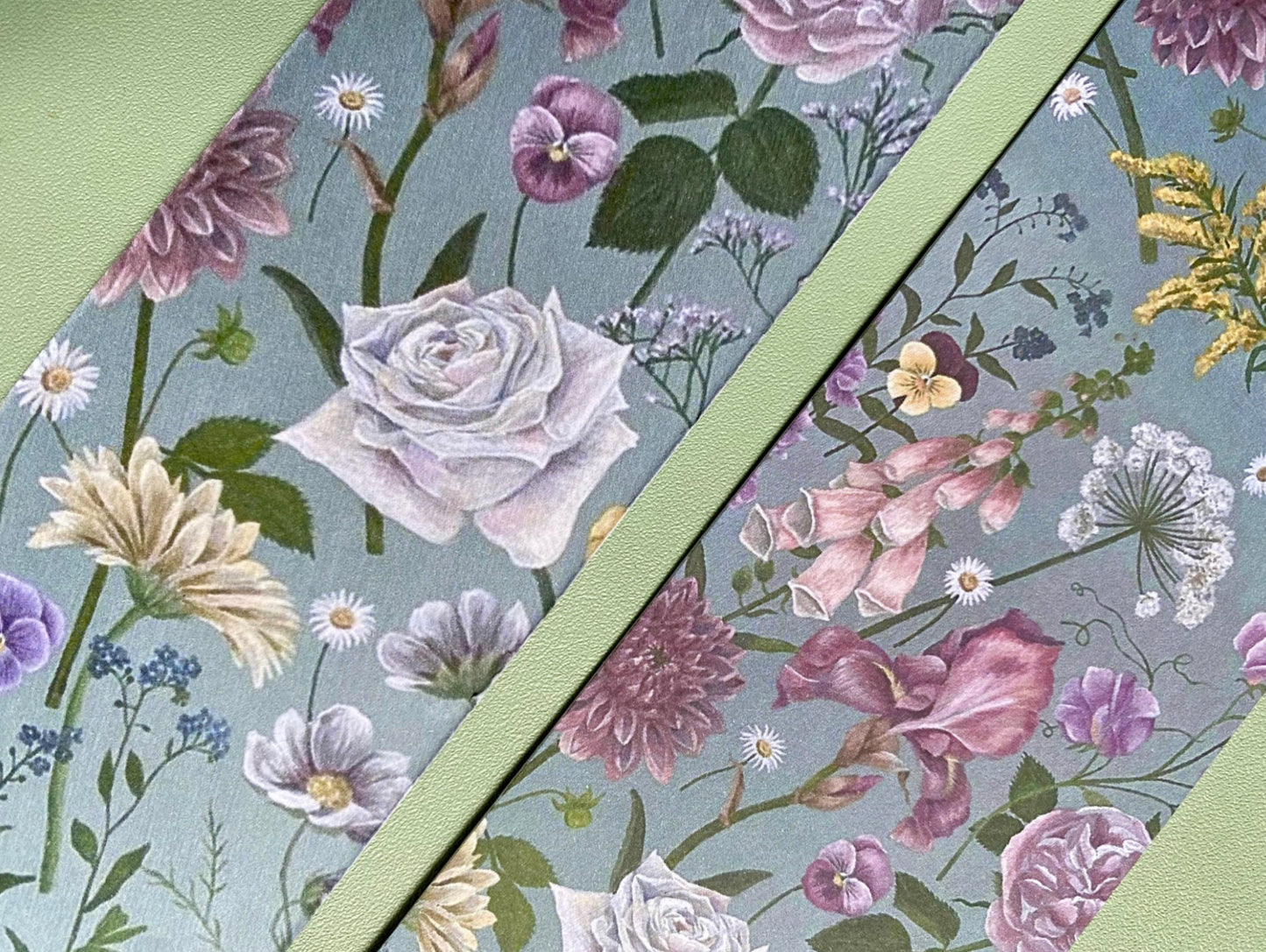 Botanical Cottage Garden Flowers Bookmark