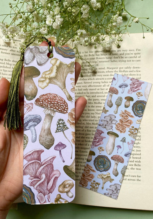 Botanical Mushrooms Watercolour Bookmark