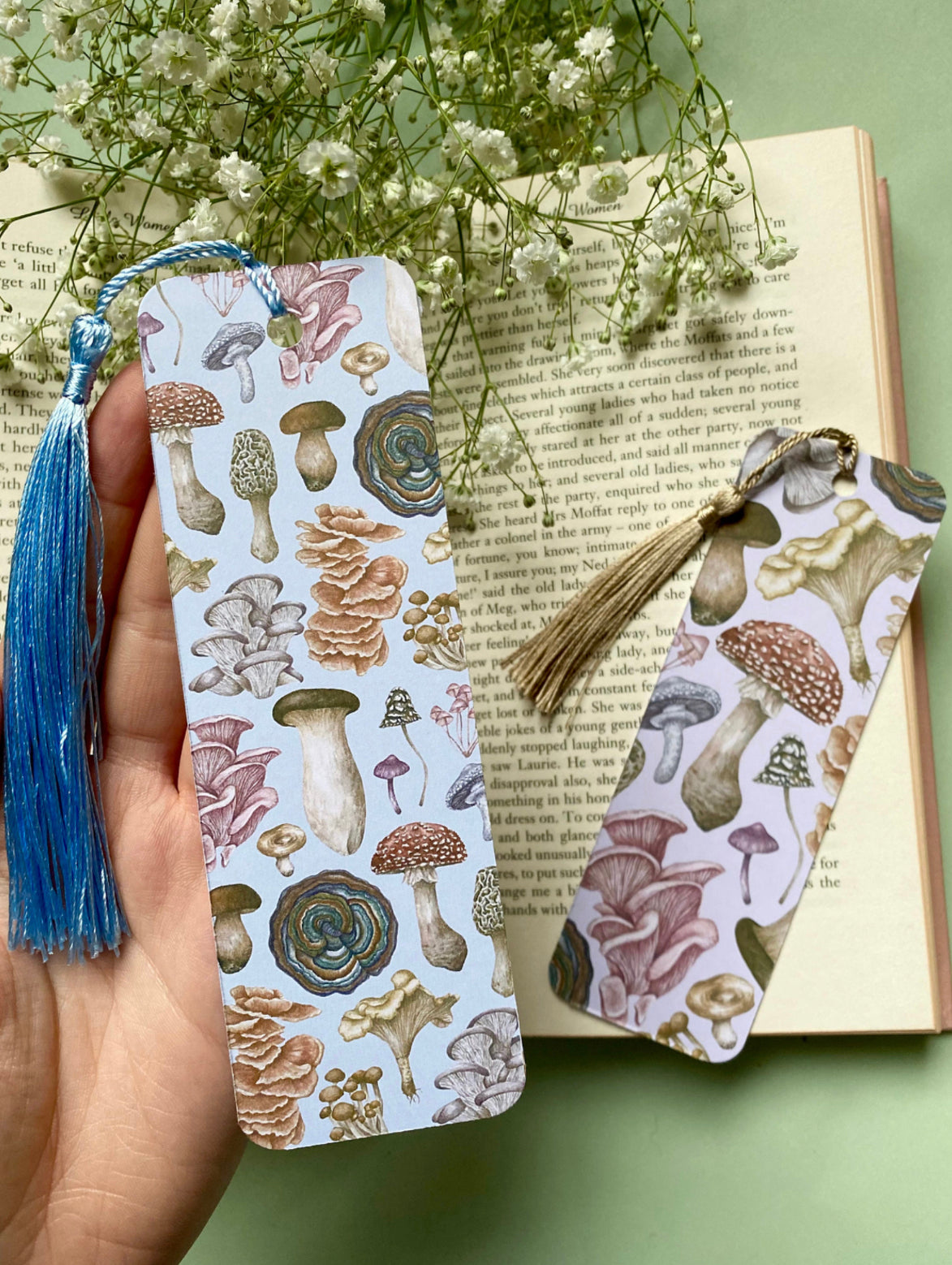 Botanical Mushrooms Watercolour Bookmark