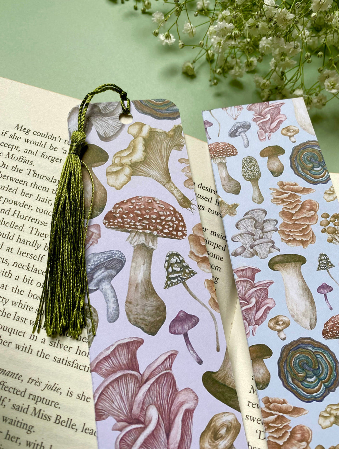 Botanical Mushrooms Watercolour Bookmark
