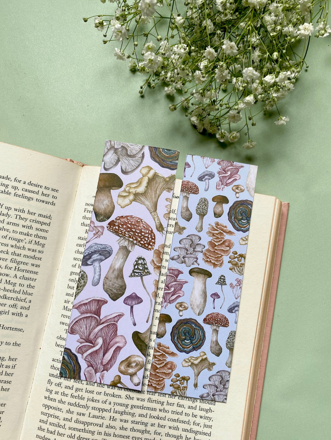 Botanical Mushrooms Watercolour Bookmark