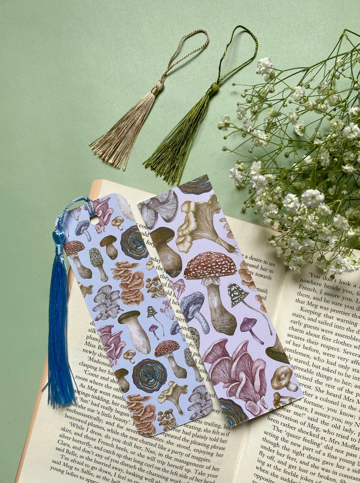 Botanical Mushrooms Watercolour Bookmark
