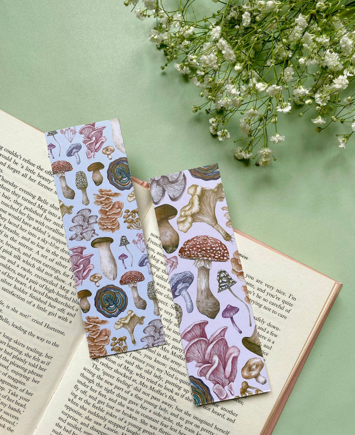 Botanical Mushrooms Watercolour Bookmark