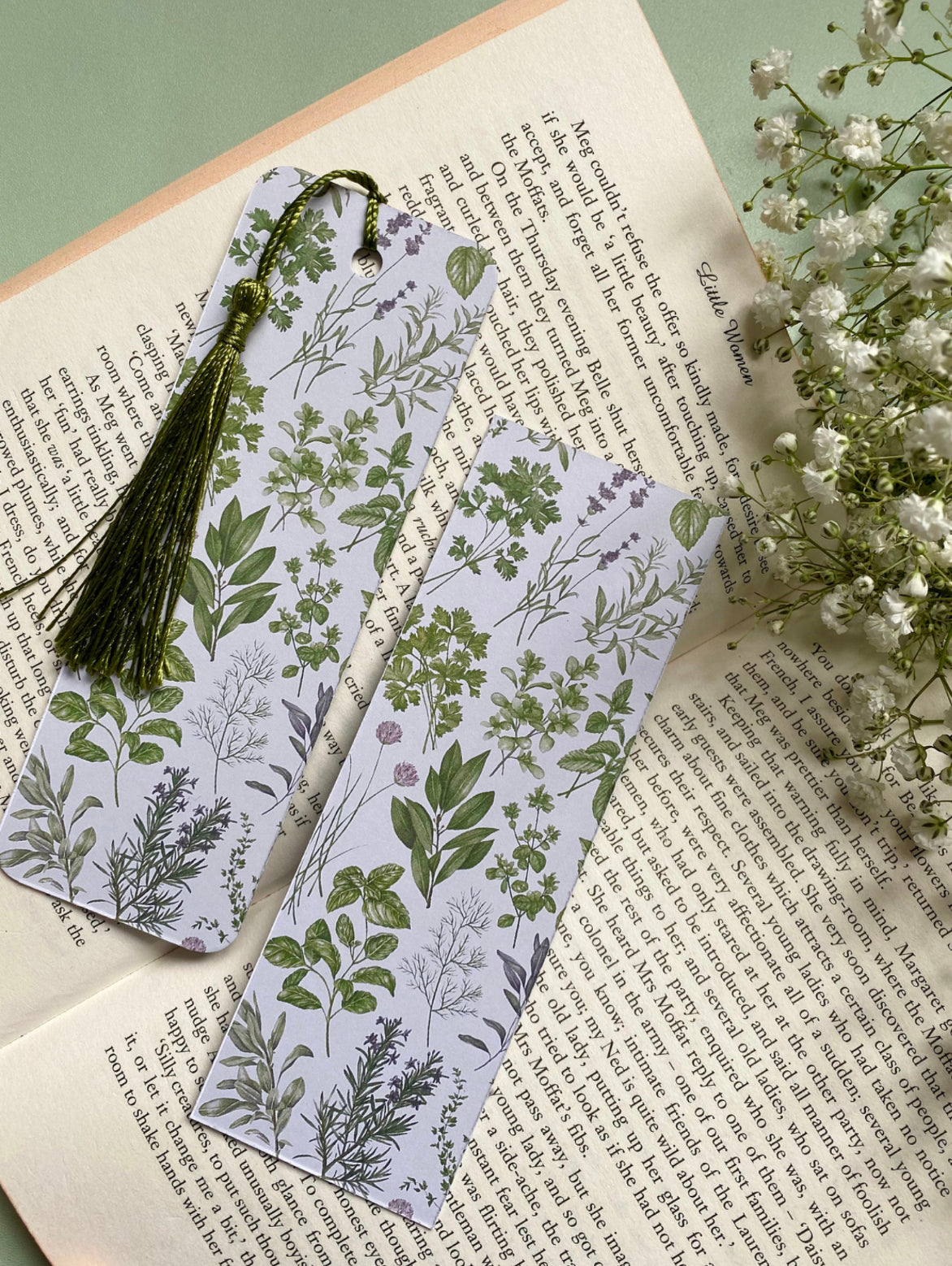Botanical Herbs Watercolour Bookmark