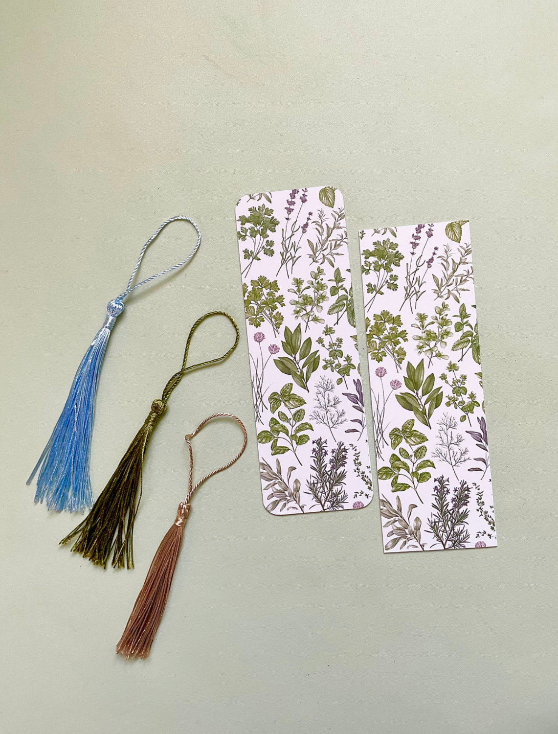 Botanical Herbs Watercolour Bookmark
