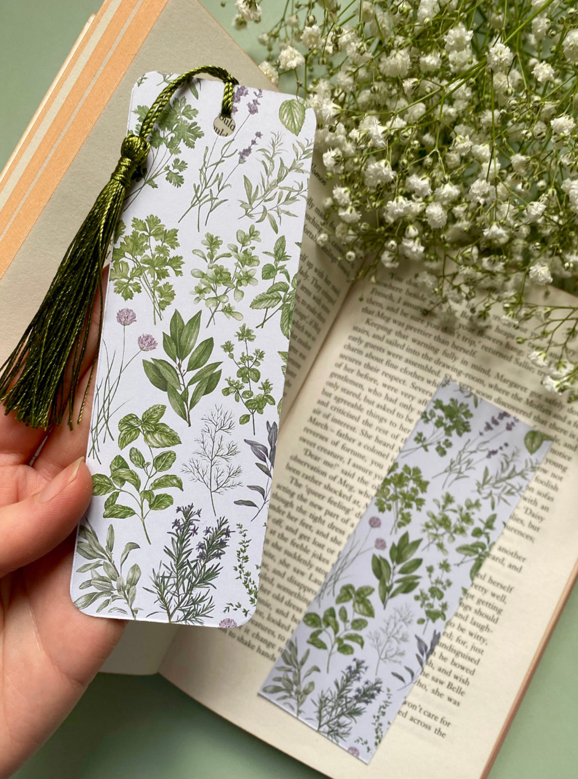 Botanical Herbs Watercolour Bookmark