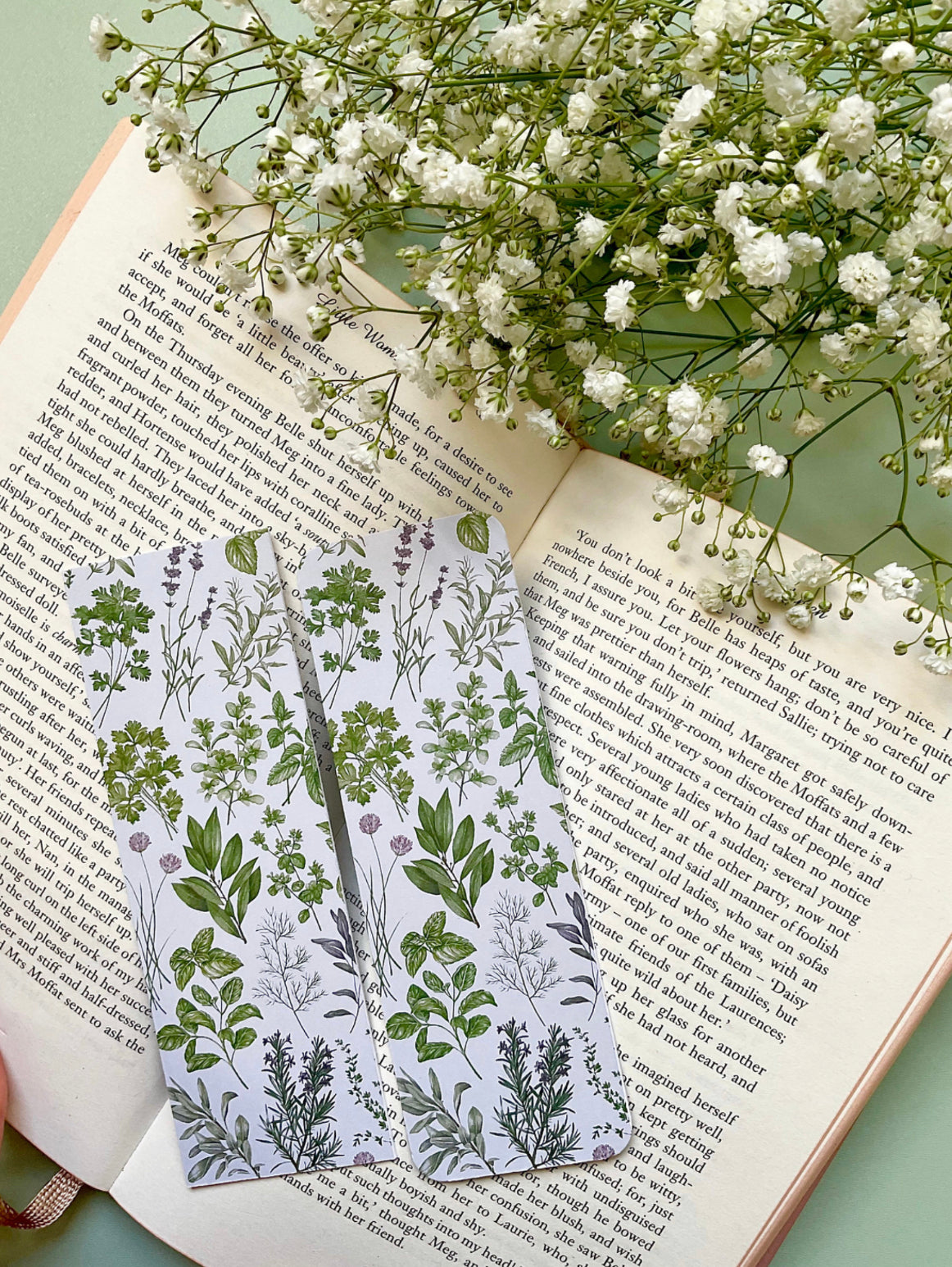 Botanical Herbs Watercolour Bookmark