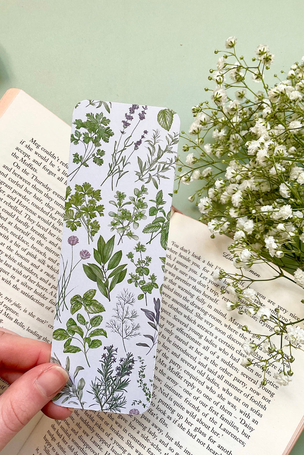 Botanical Herbs Watercolour Bookmark