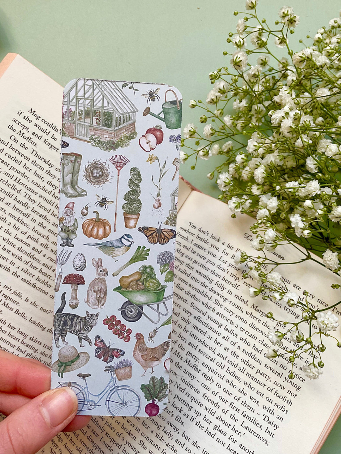 Gardening Watercolour Bookmark