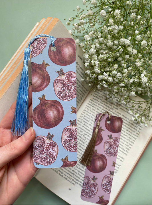 Botanical Pomegranate Watercolour Bookmark