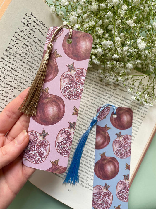 Botanical Pomegranate Watercolour Bookmark