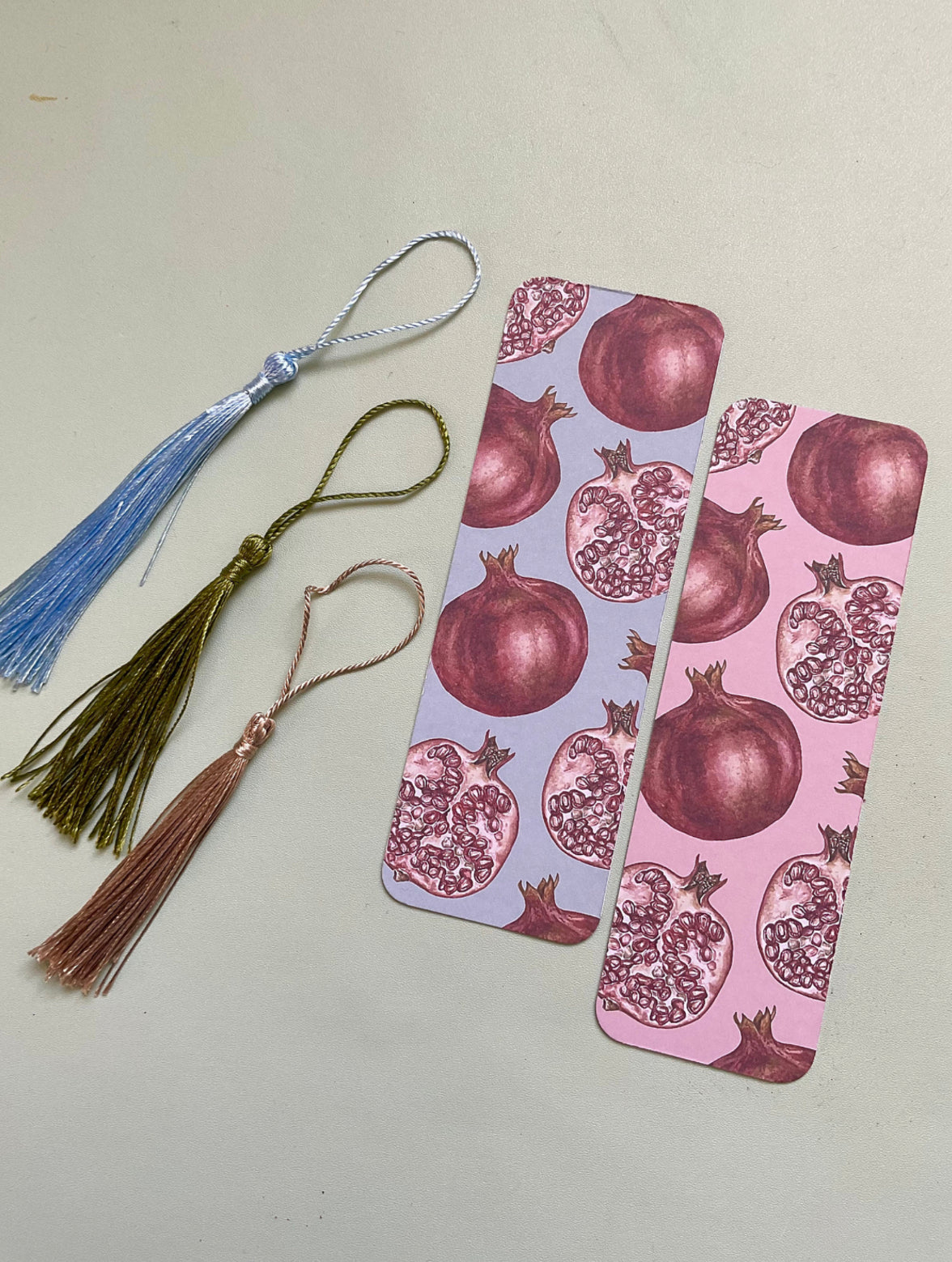 Botanical Pomegranate Watercolour Bookmark