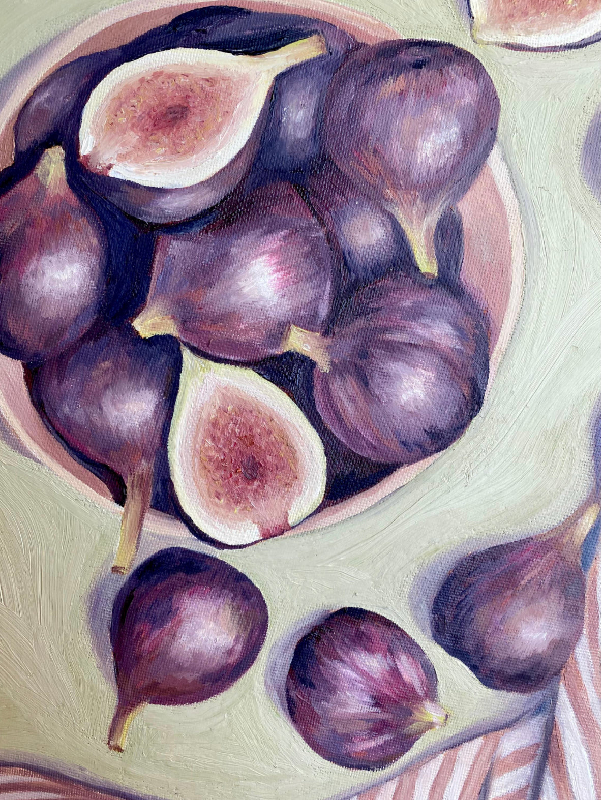 Figs Tablescape Still life Oil Painting Print