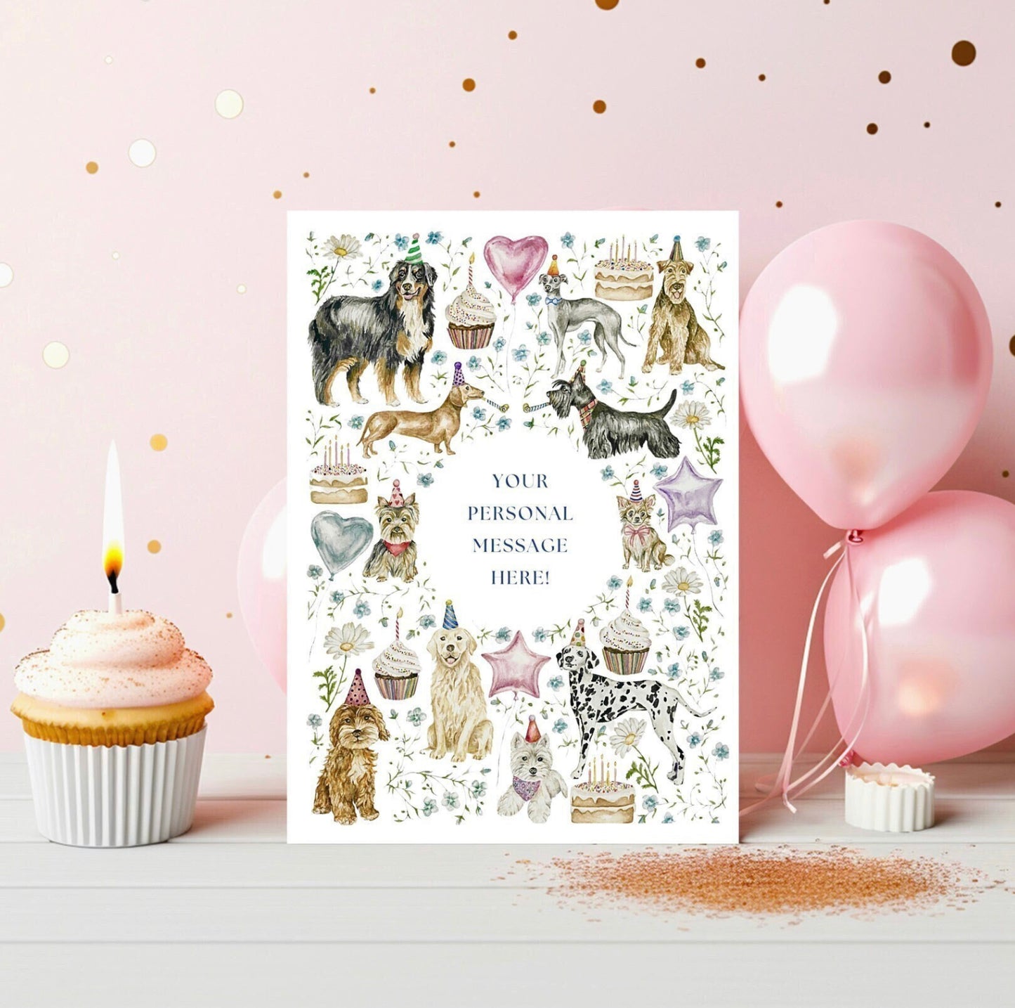 Personalised Dog Birthday Card