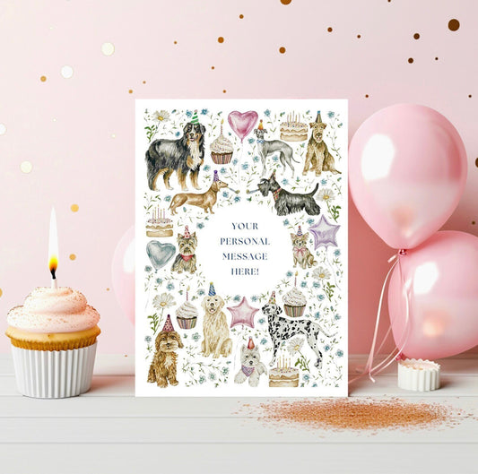Personalised Dog Birthday Card