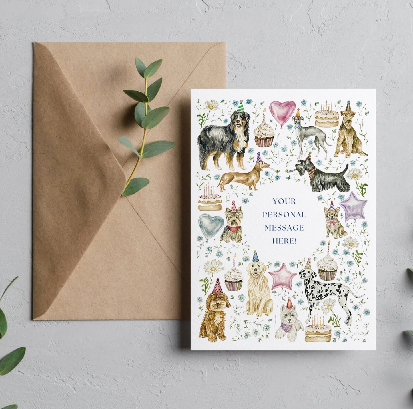 Personalised Dog Birthday Card
